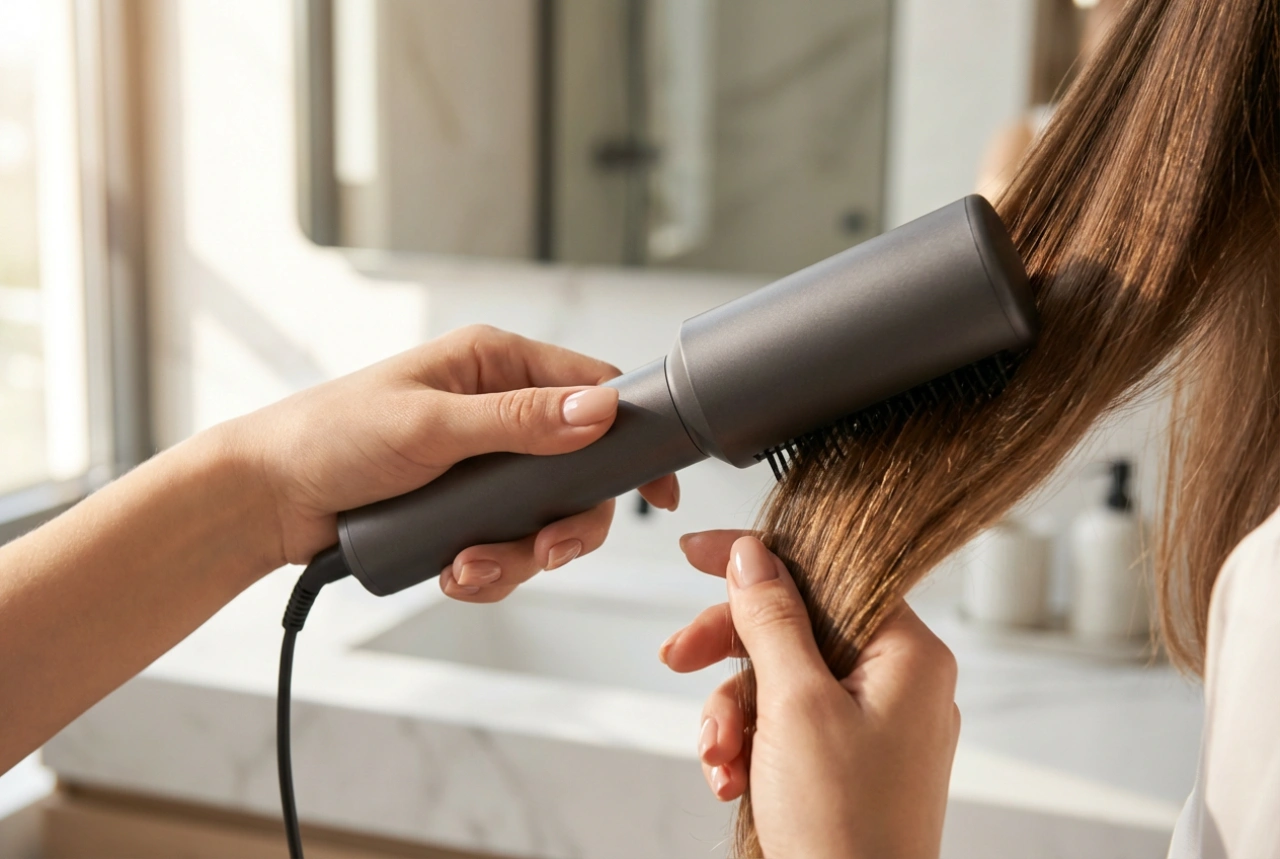 Warmluftbürste: Haare beim Trocknen stylen, Schritt für Schritt