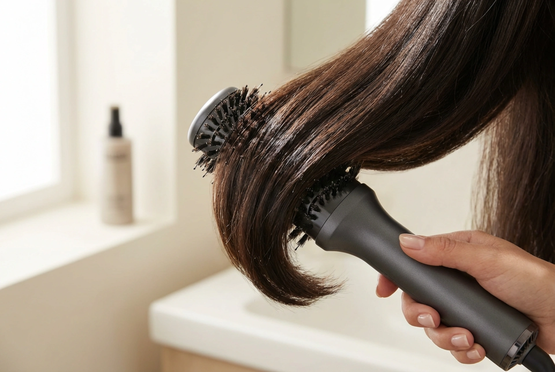 Warmluftbürste für das Haar: Volumen und Form ohne extreme Hitze