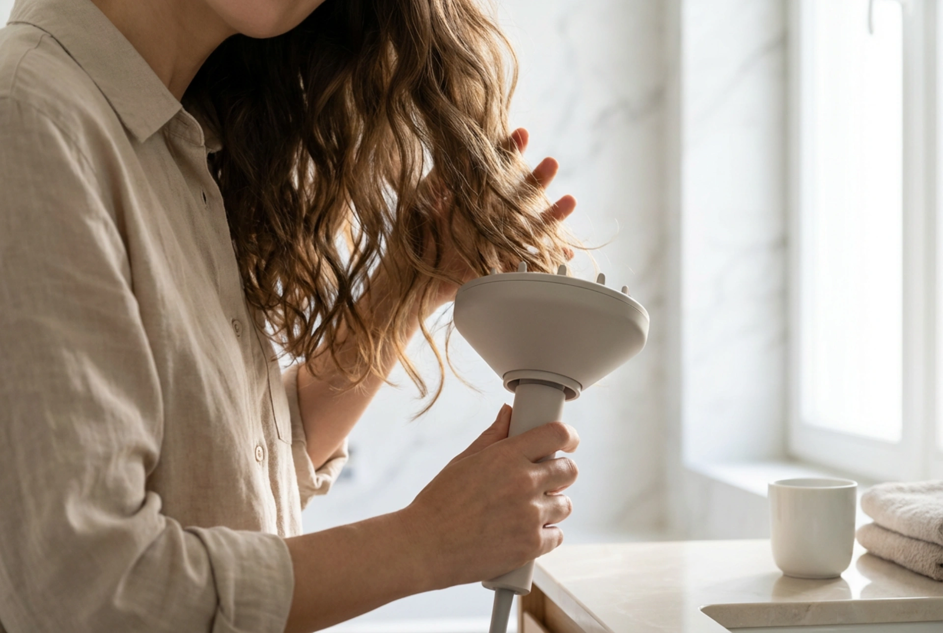Haartrockner für Locken: Aufsätze und Handbewegungen für langanhaltende Wellen