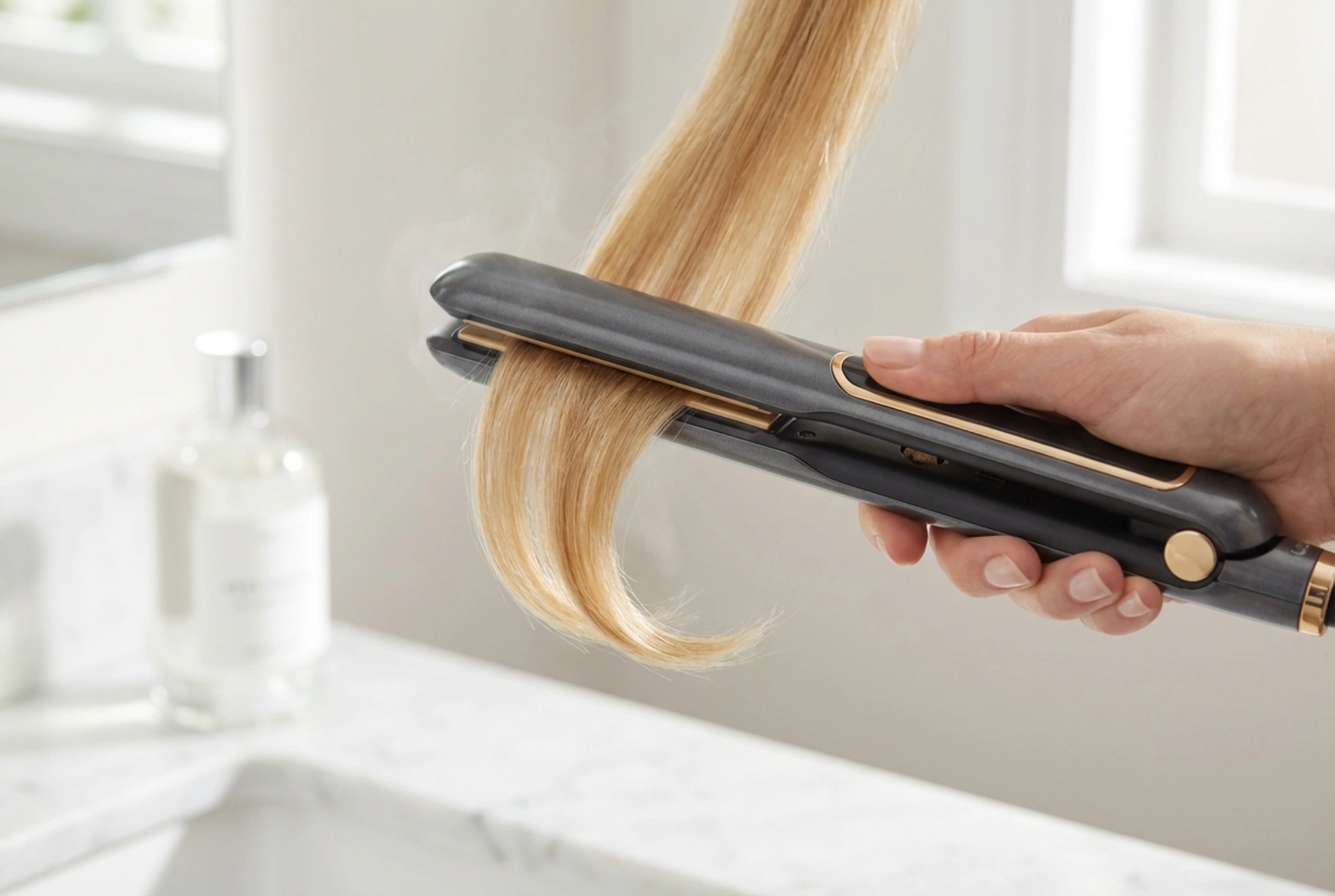 Glätteisen für den Pony: Glätten, Einrollen und Spitzenschutz