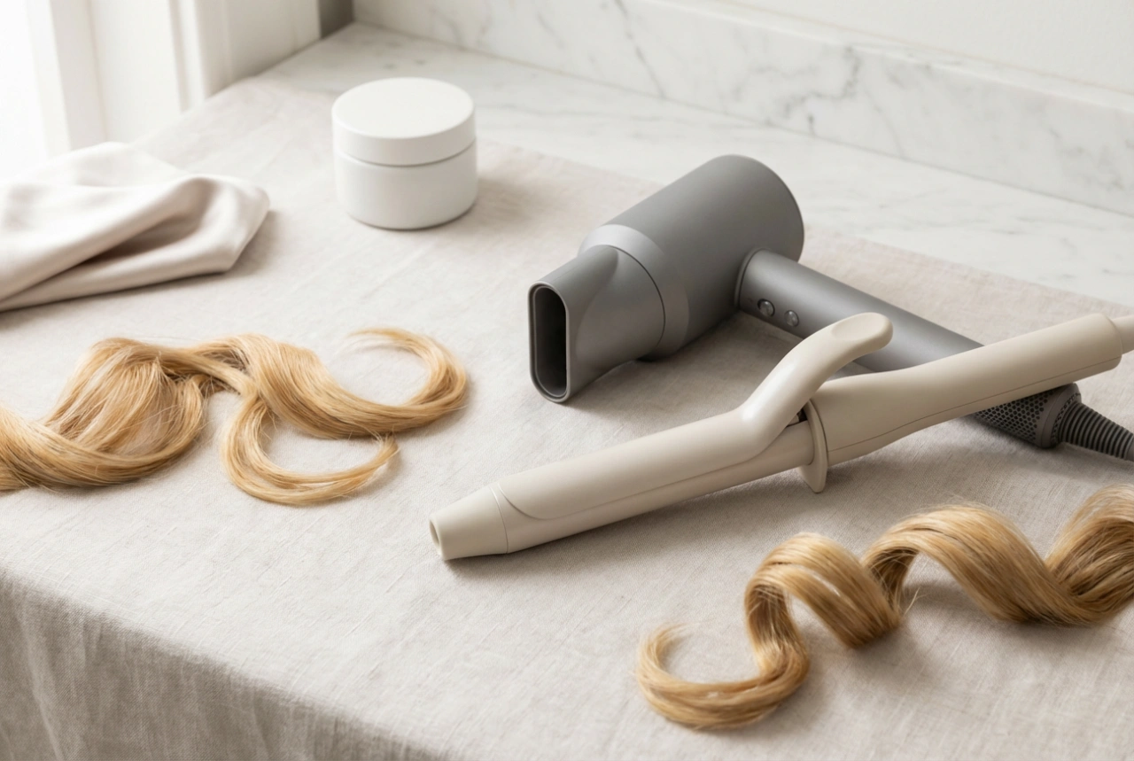 Styling-Set: Haartrockner und Lockenstab Schritt für Schritt anwenden