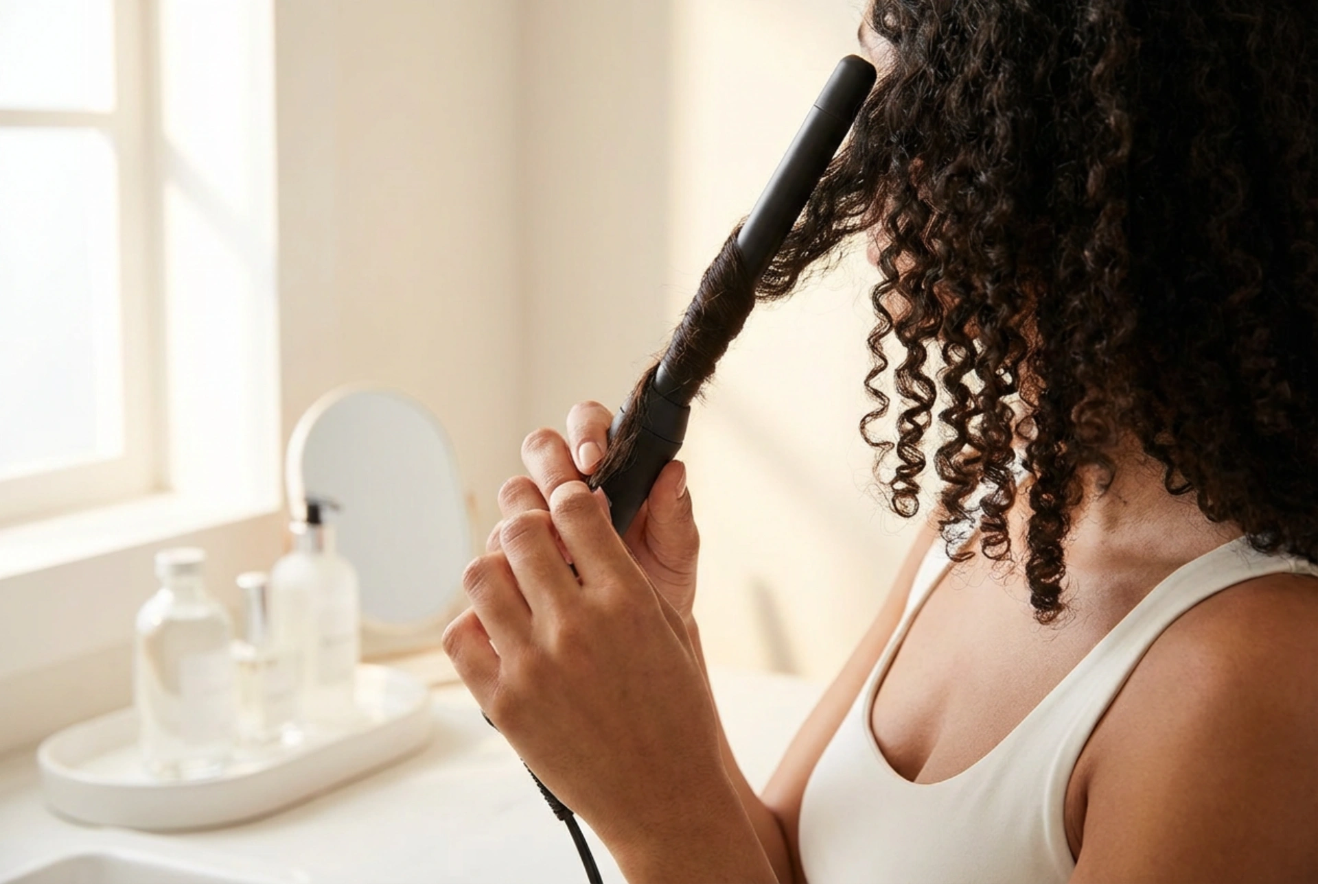 Afro-Locken und Korkenzieherlocken: Anleitung für den dünnen Lockenstab