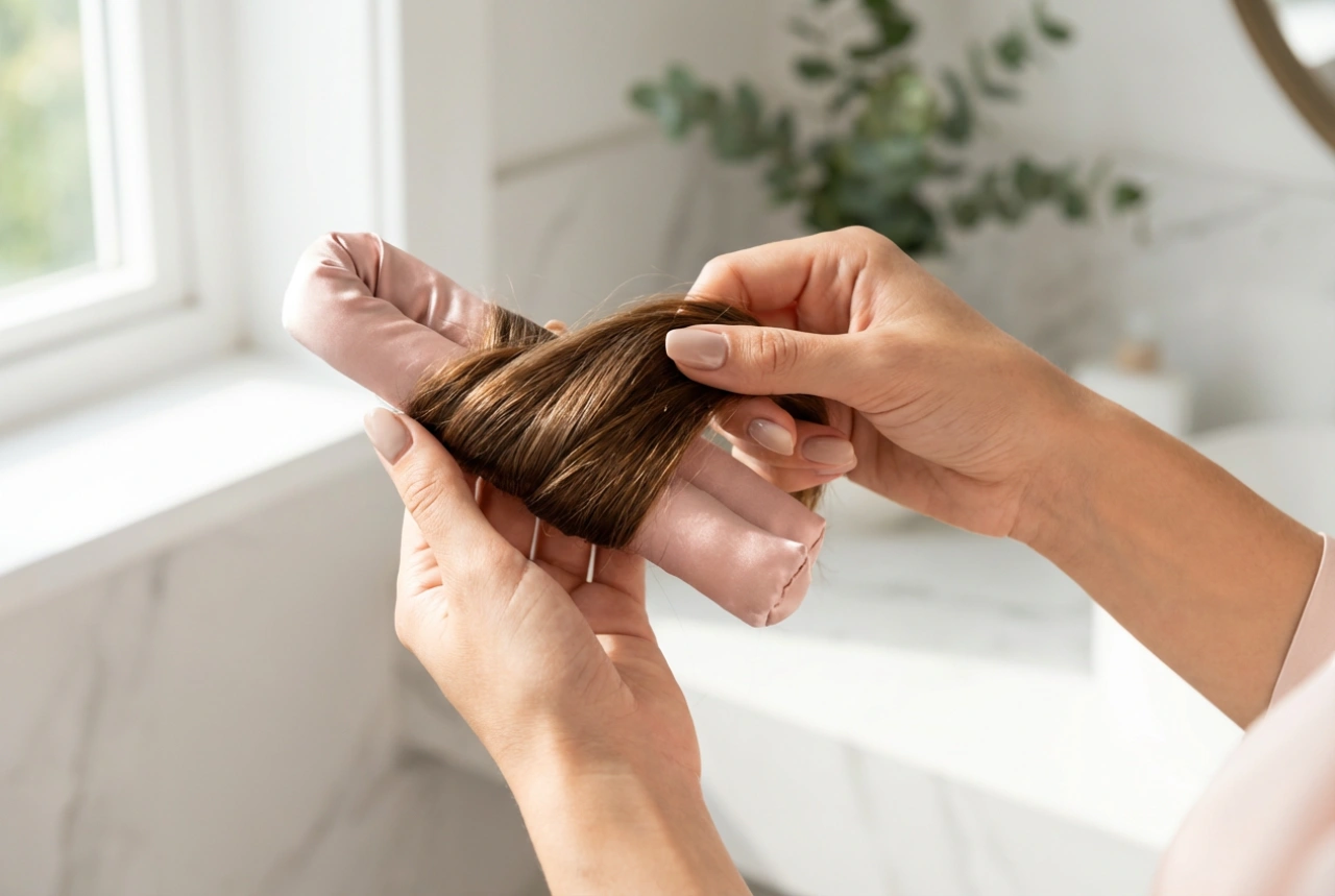 Satin-Lockenband: Wie Sie wunderschöne Locken ohne Hitze kreieren und fixieren