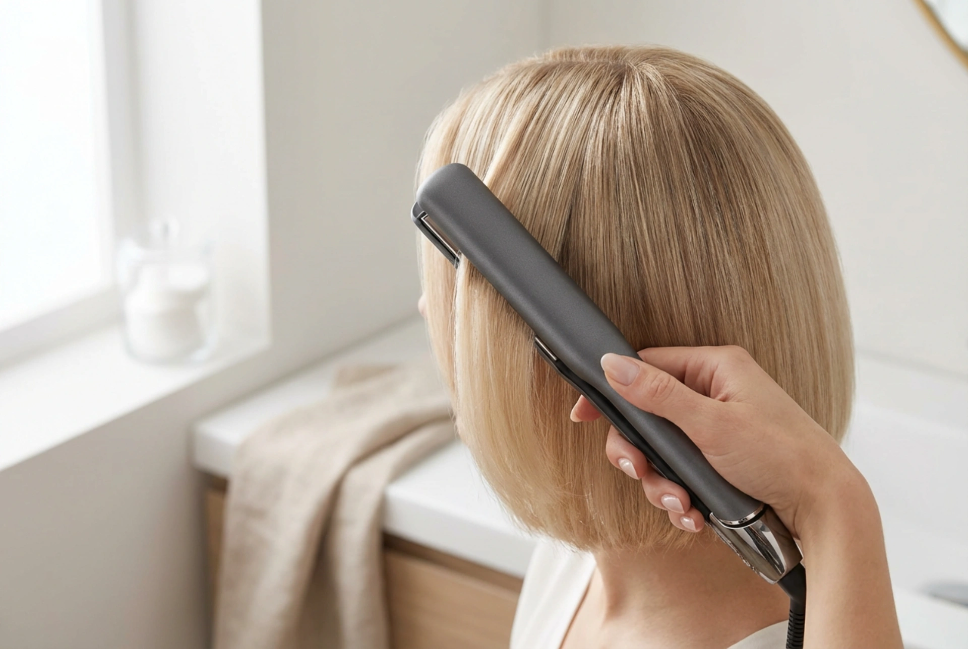 Kleines Glätteisen für kurze Haare: Präzises Glätten am Ansatz