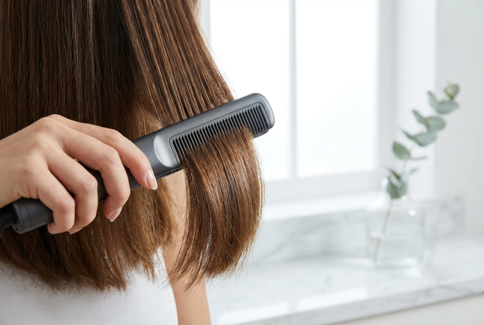 Glätteisen mit Kamm: Die richtige Technik für glattes Haar