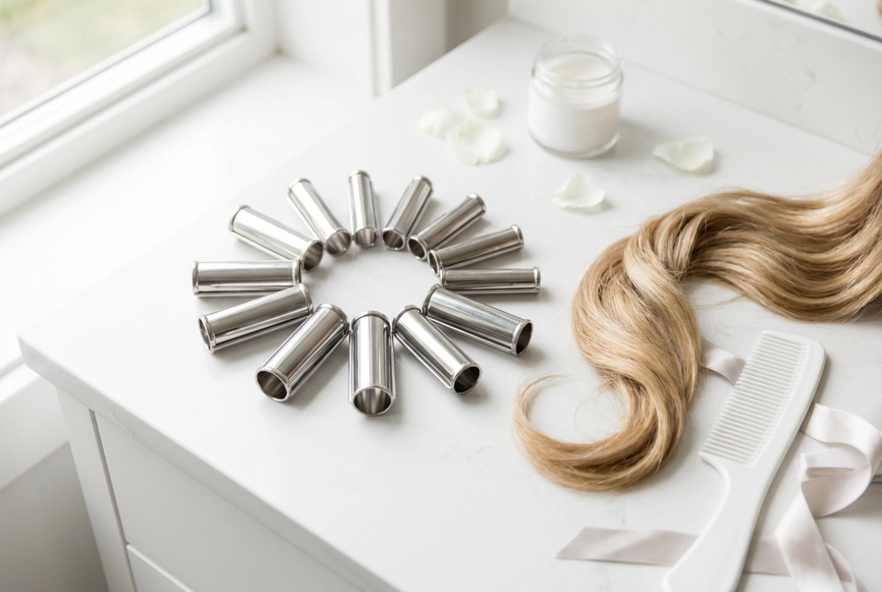 Metall-Lockenwickler: Föhnen und Schutz der Haarspitzen