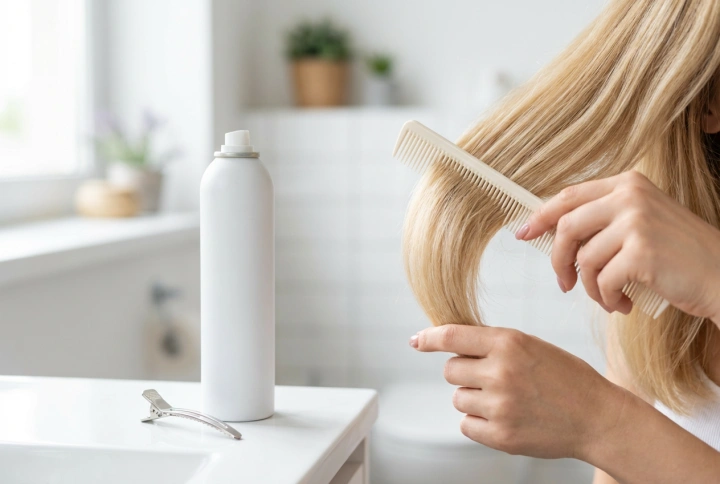 Haare toupieren Schritt für Schritt: Kamm, Haarpartien und Fixierspray
