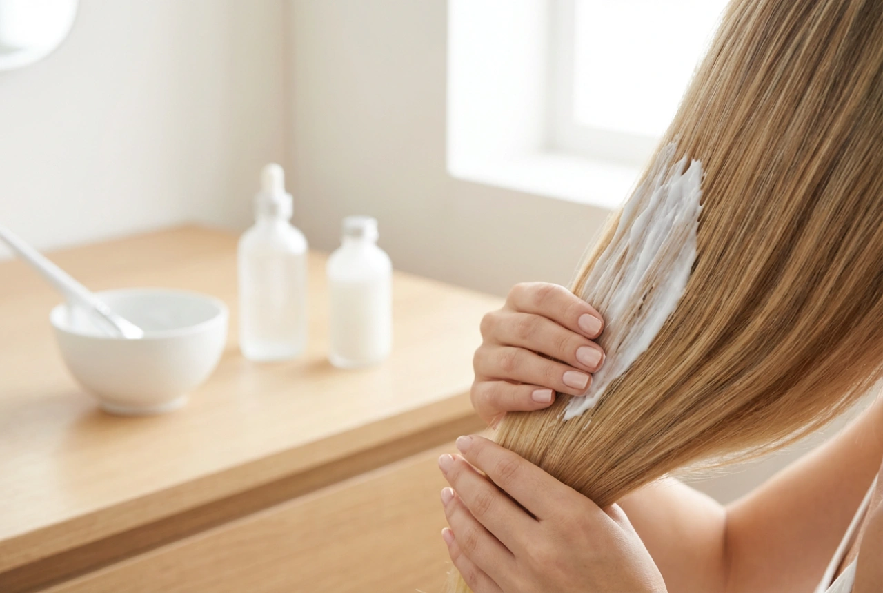 Regeneration nach dem Blondieren: Haarmaske für blondes Haar Schritt für Schritt