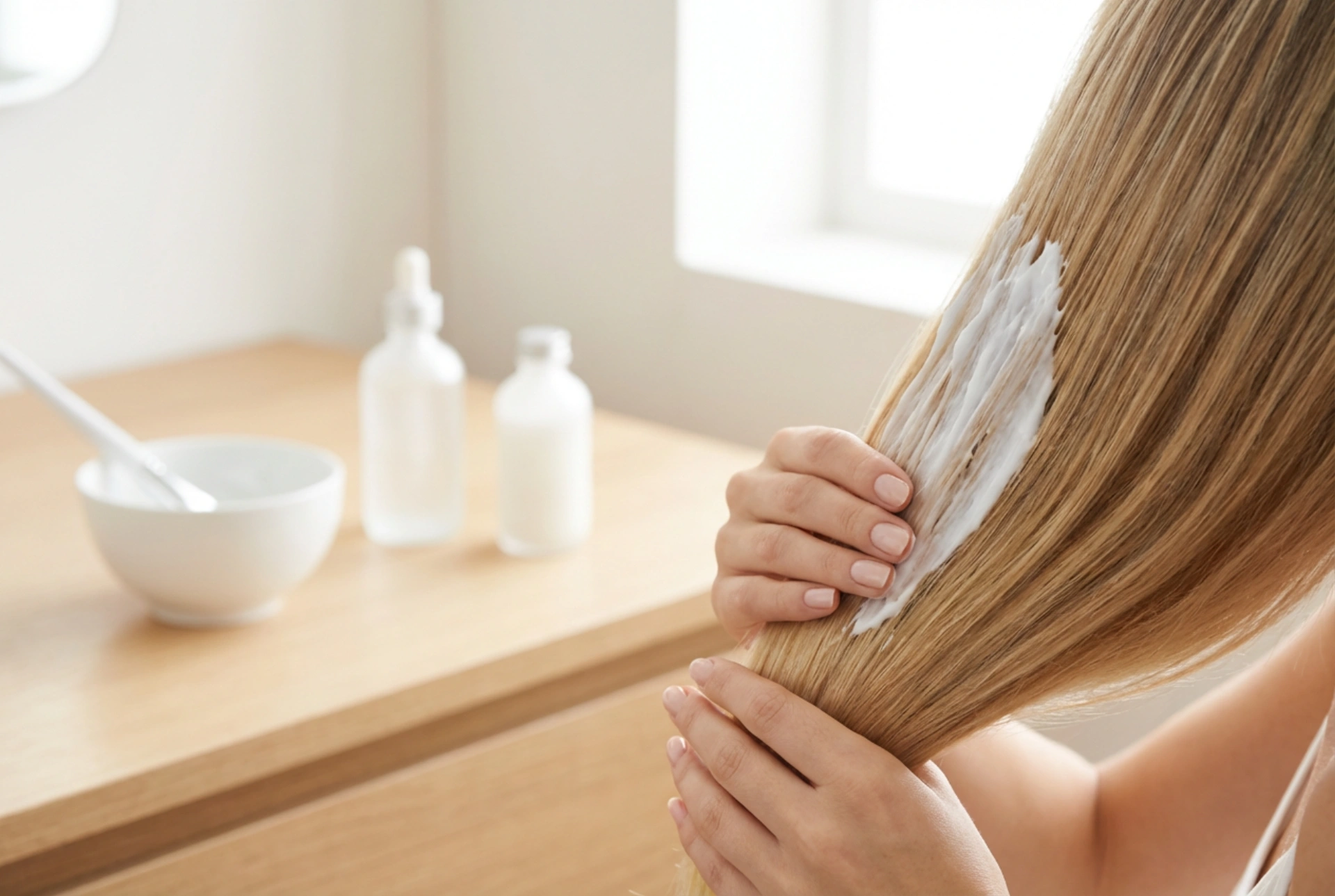Regeneration nach dem Blondieren: Haarmaske für blondes Haar Schritt für Schritt