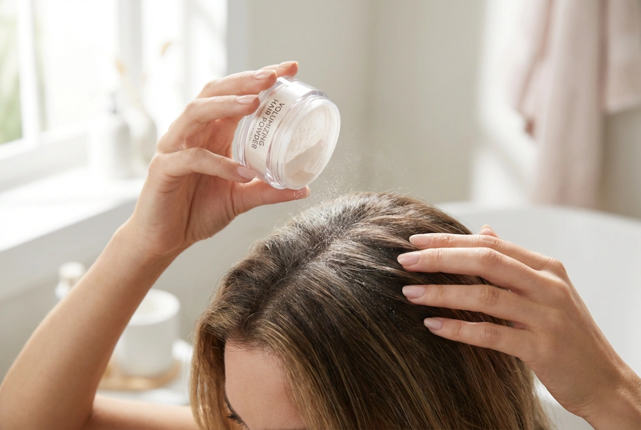 Haarpuder: Wie man es für Volumen ohne Beschweren verwendet