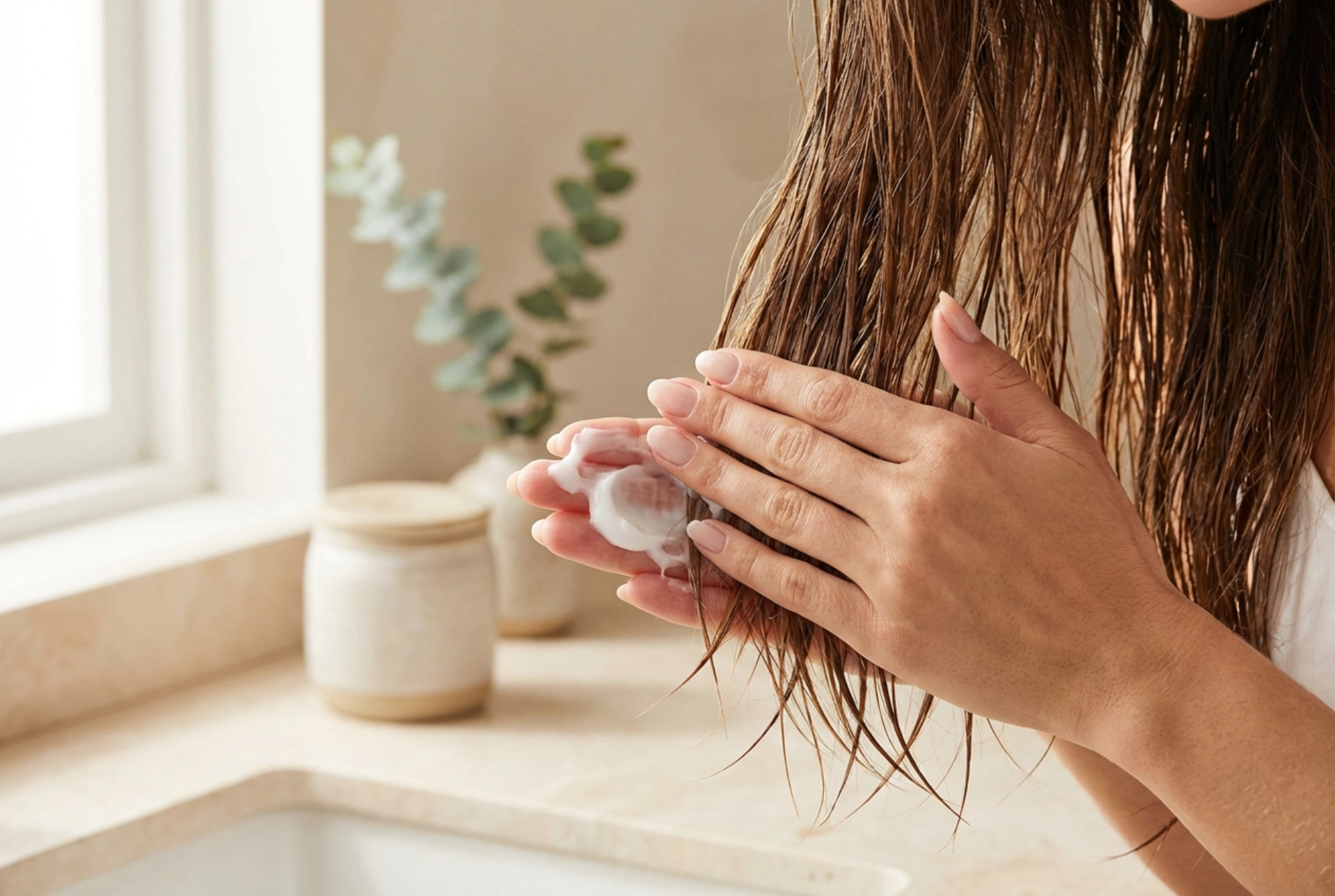 Trockenem Haar hilft eine Spülung für trockenes Haar: Inhaltsstoffe und Anwendung