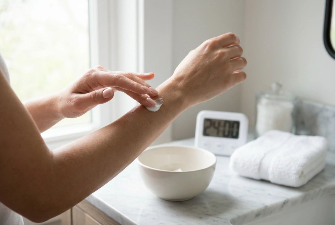 Haarentfernungscreme: Allergietest, Einwirkzeit und Entfernung