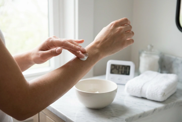 Haarentfernungscreme: Allergietest, Einwirkzeit und Entfernung