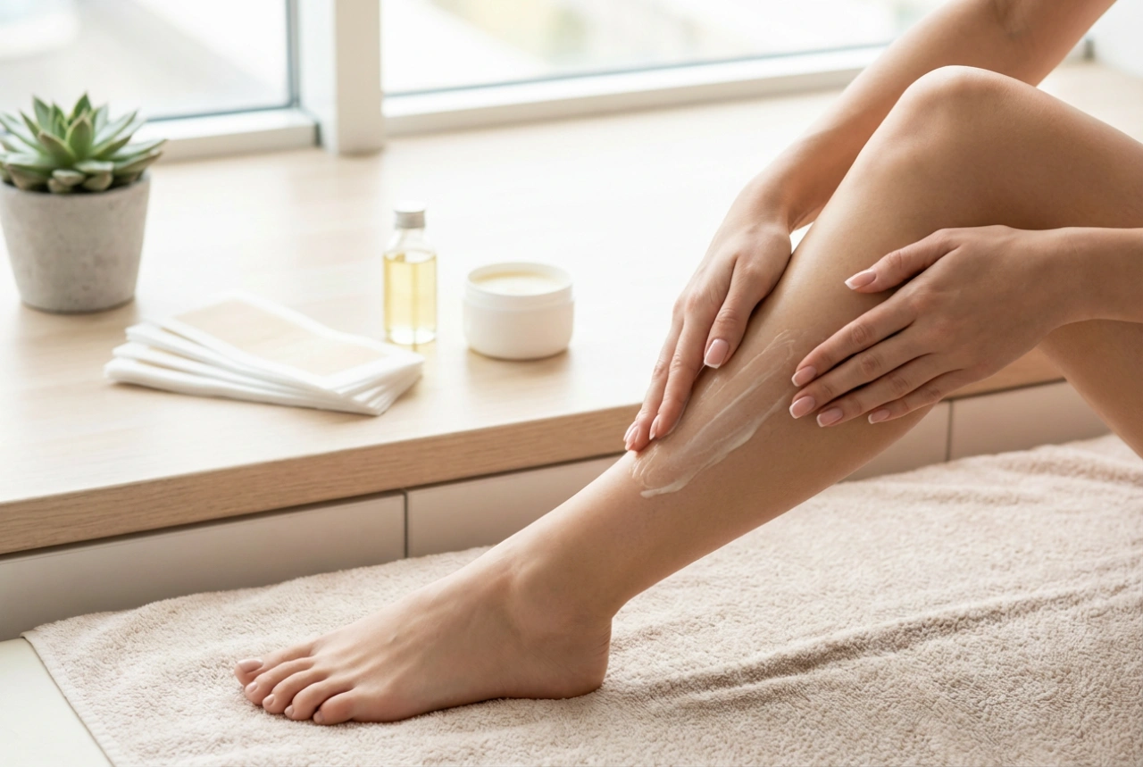 Beinwaxing: Hautvorbereitung, Abziehrichtung und Pflege