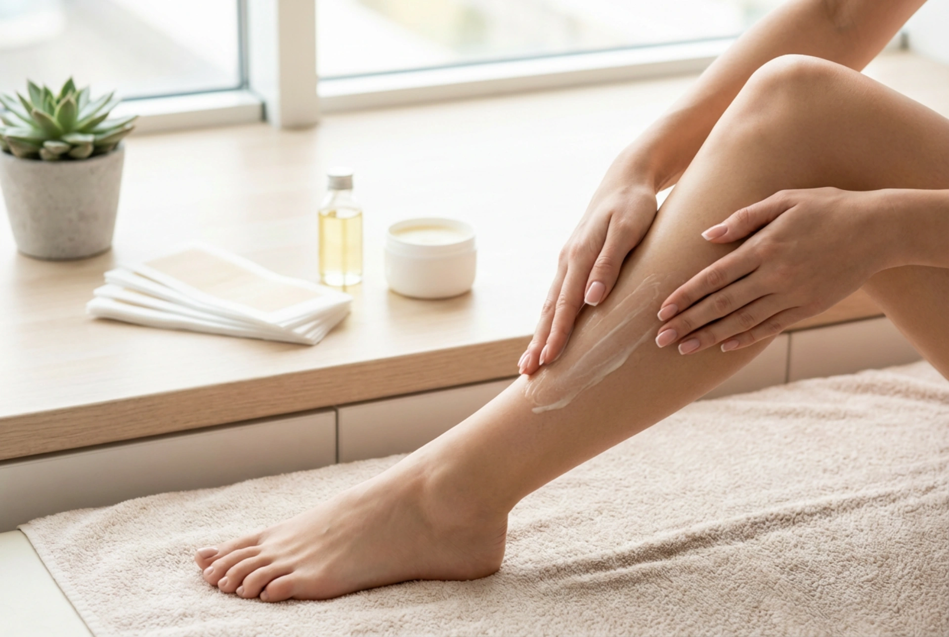 Beinwaxing: Hautvorbereitung, Abziehrichtung und Pflege