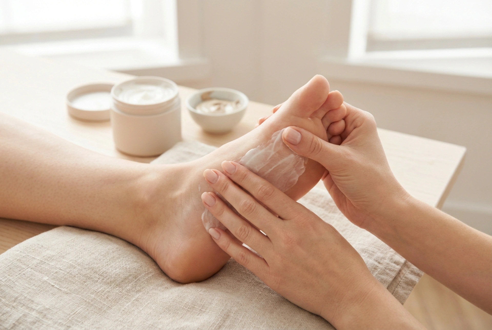 Creme für trockene Füße: was wirkt, wie man sie aufträgt und wann man eine Maske verwendet