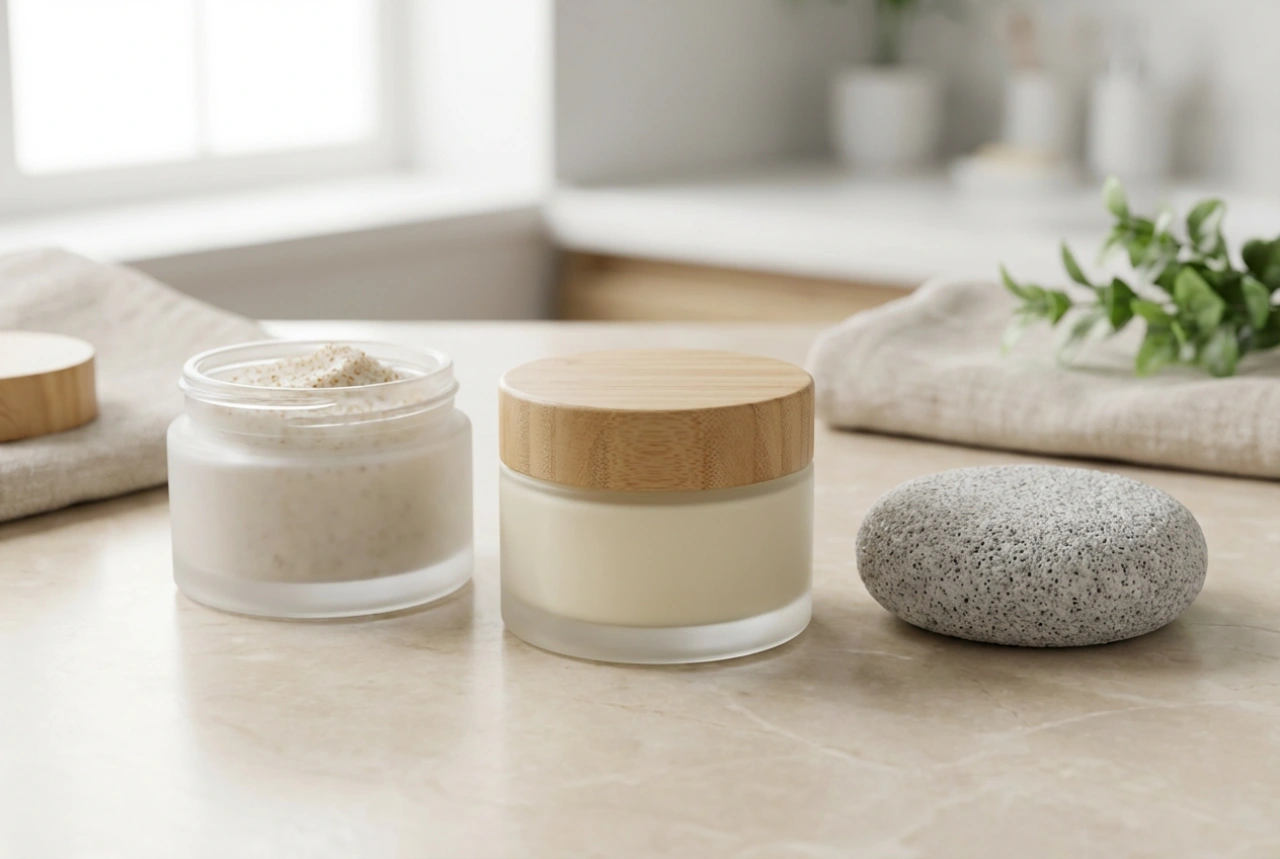 Harnstoffcreme für die Fersen: Wie man sie mit Peeling und Bimsstein kombiniert