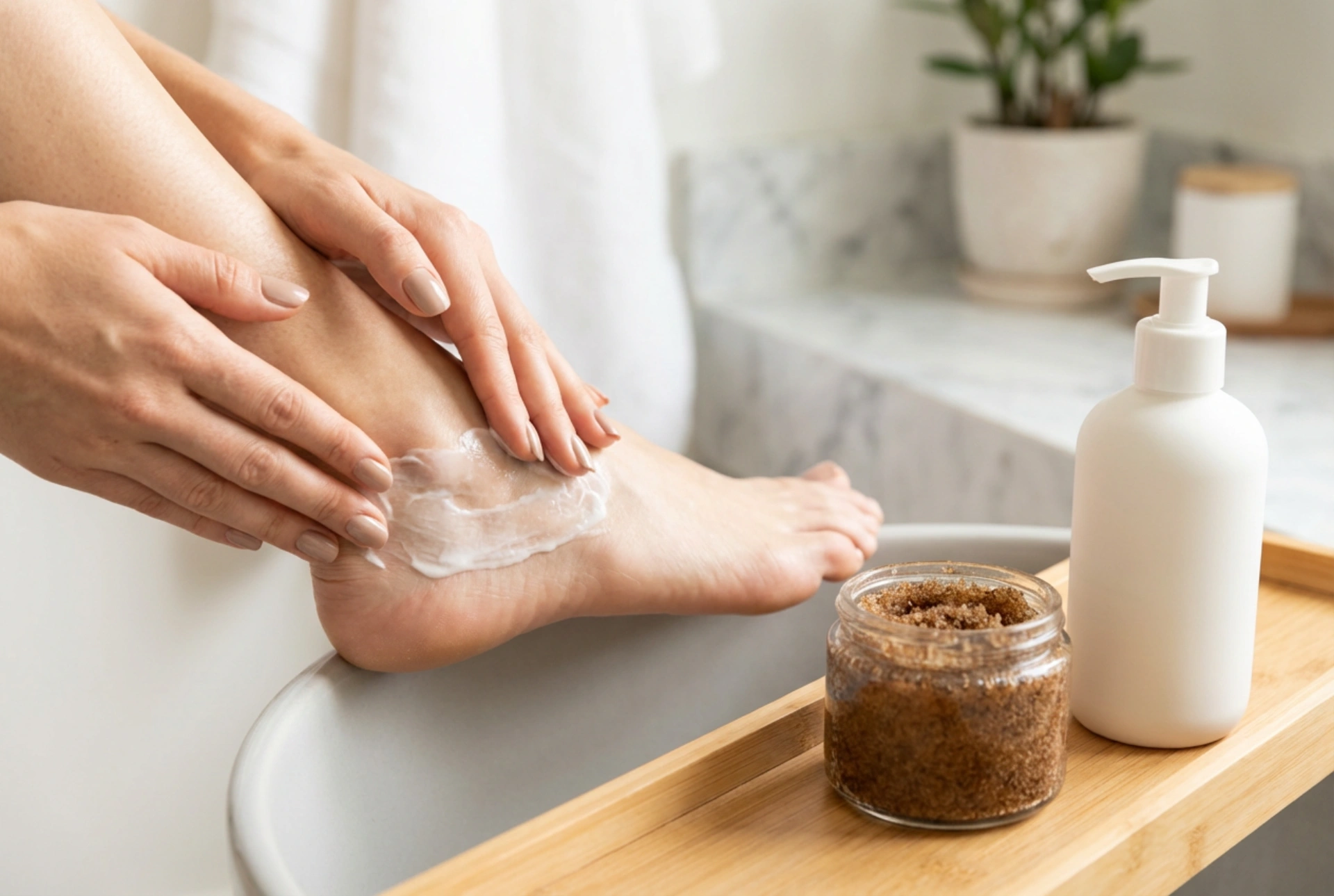 Verhornte Füße in der Heimpflege: Peeling und Feuchtigkeitspflege