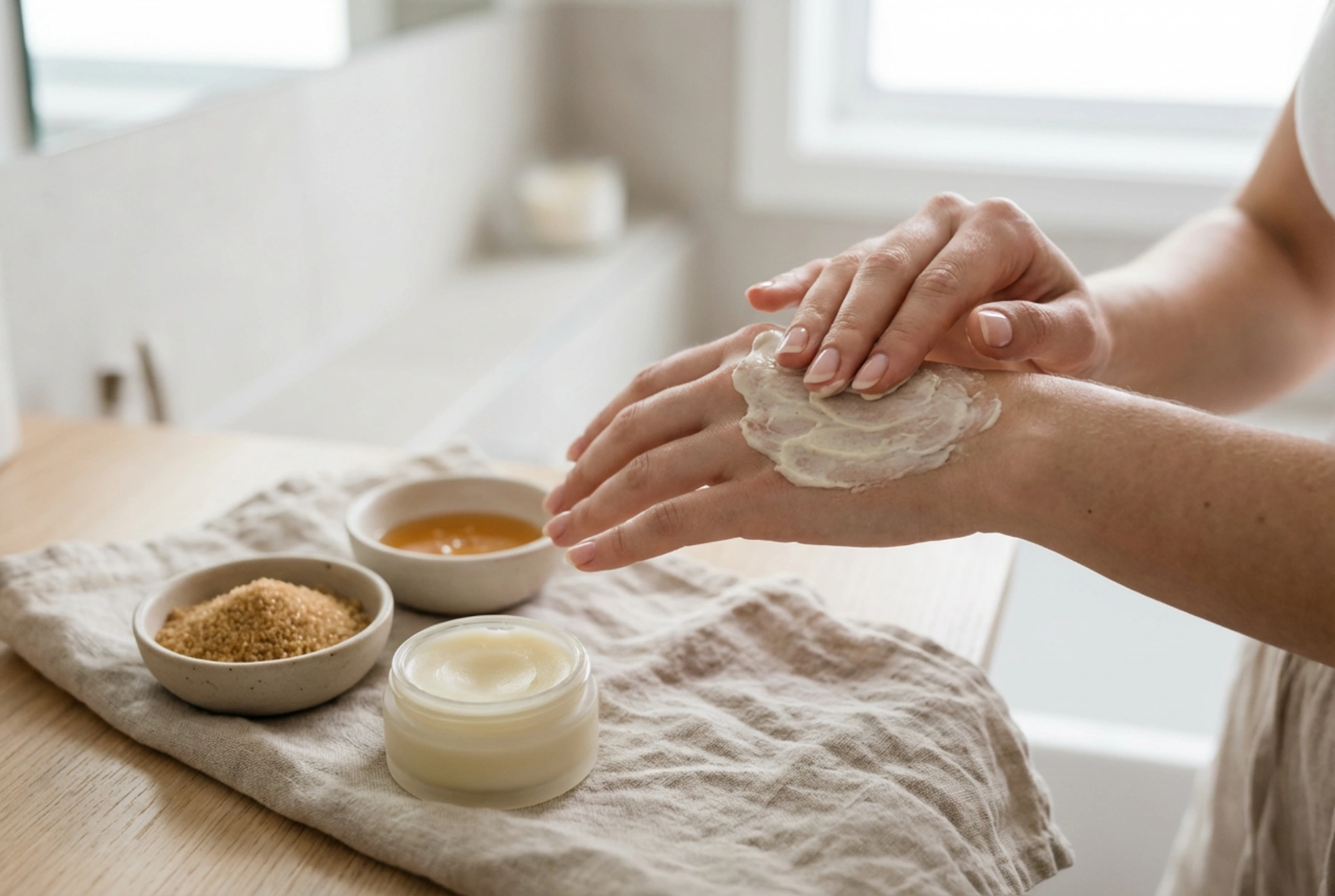 Hausmittel für sehr trockene Hände: Peeling, Maske und Okklusion