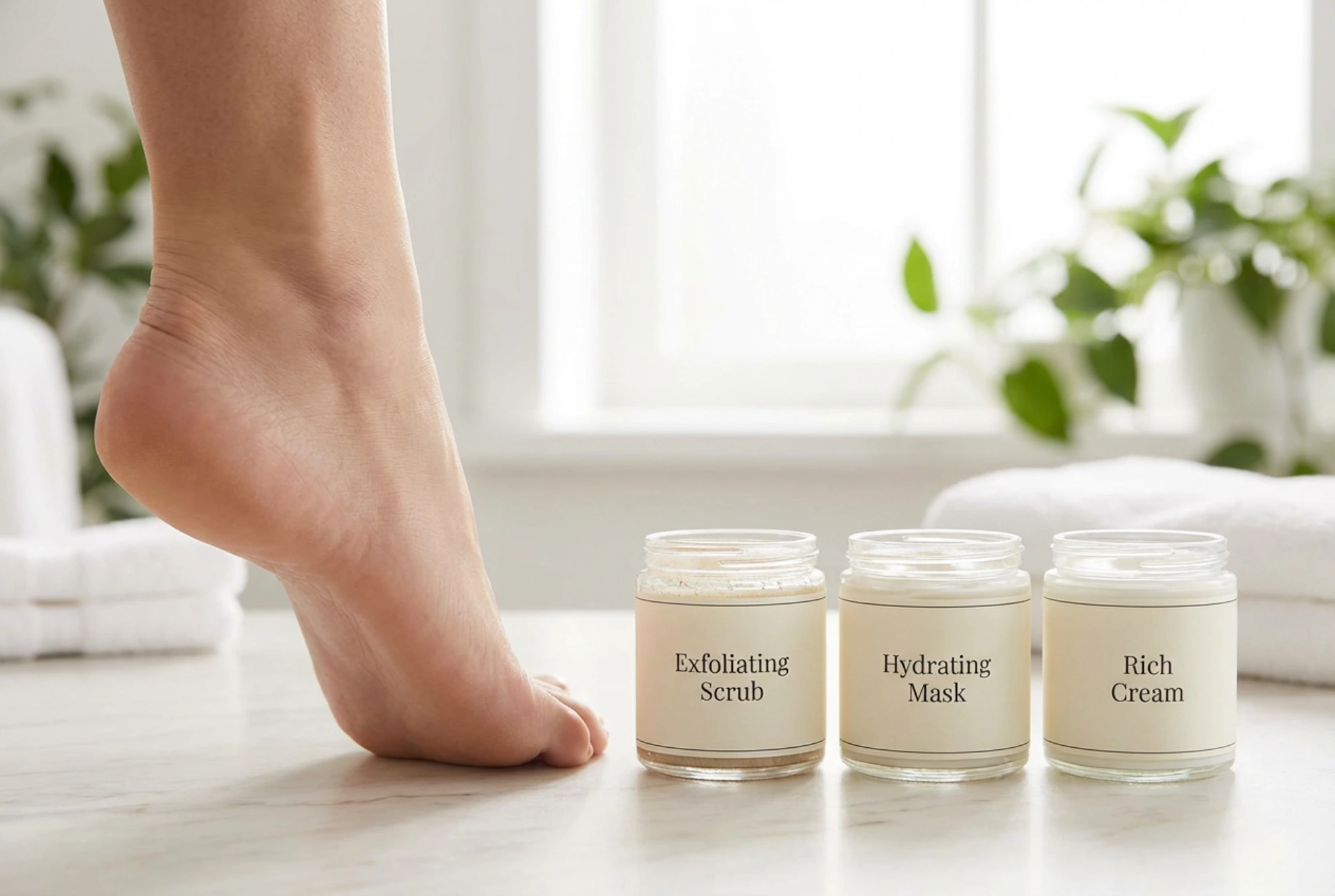 Pflege für trockene Fersen: Peeling, Maske und Creme mit Urea