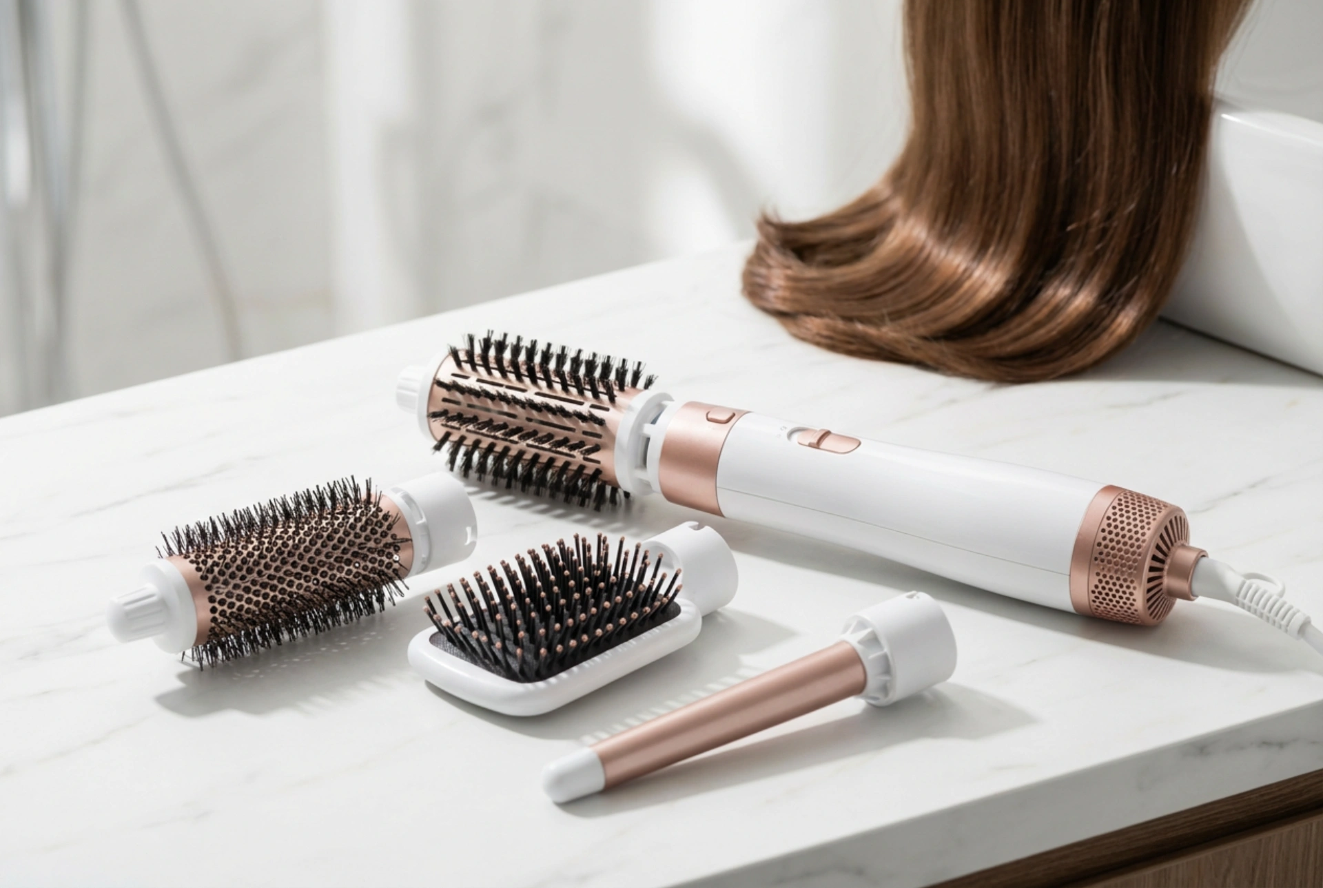 Rotierende Warmluftbürste: Styling-Techniken, Aufsätze und sanfter Schutz für die Haarspitzen
