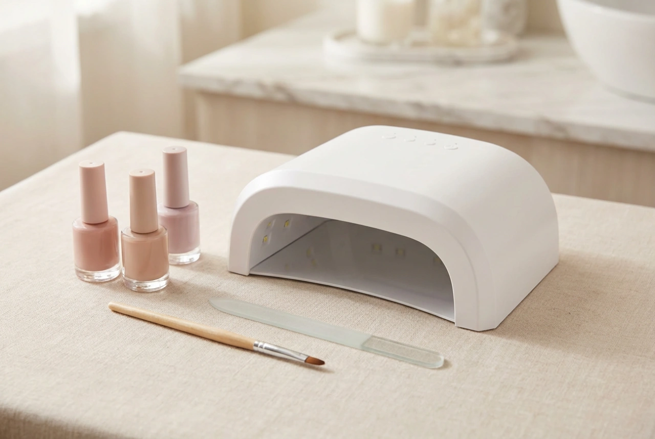 Nagellampe: Set, Leistungswahl, Aushärtezeiten und Zubehör