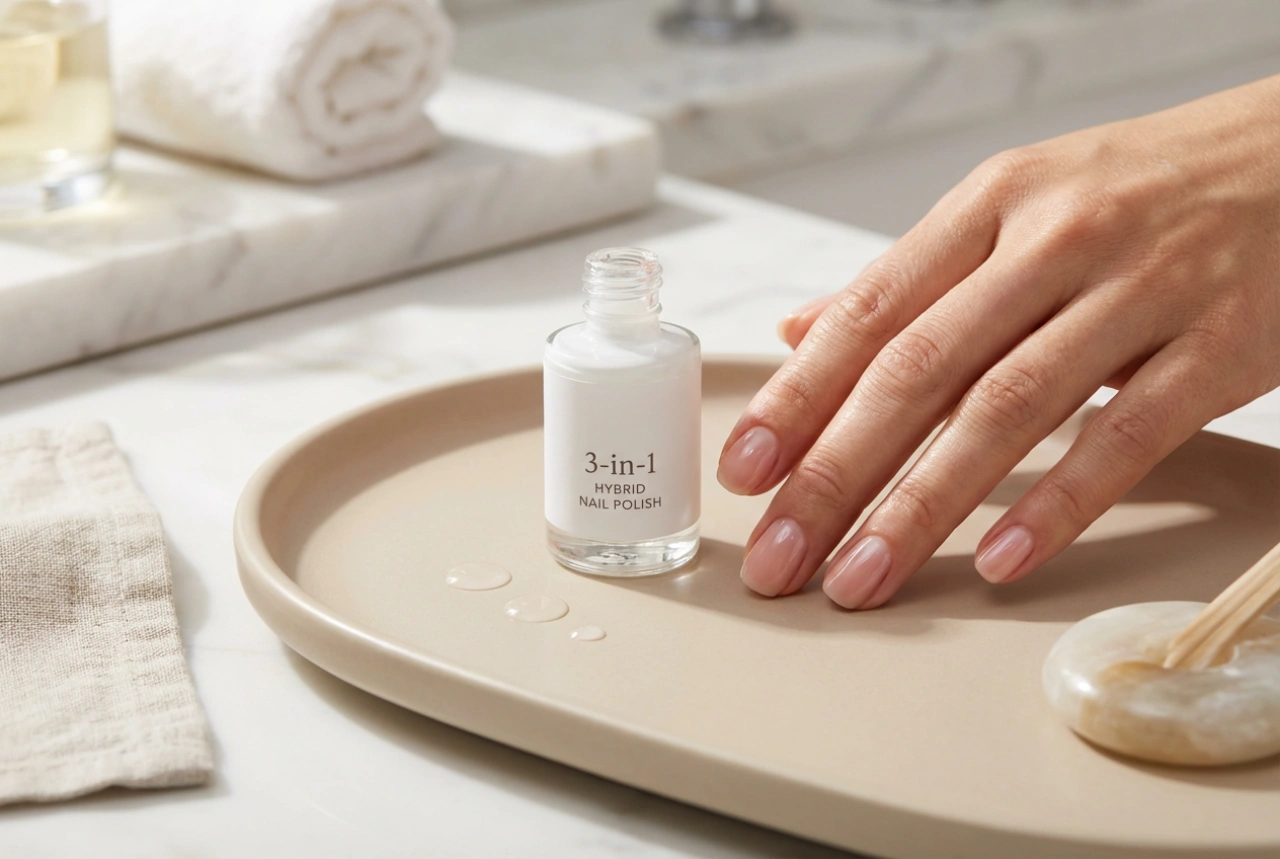 3-in-1-Hybrid-Nagellack: Wann lohnt er sich und wie trägt man ihn streifenfrei auf?