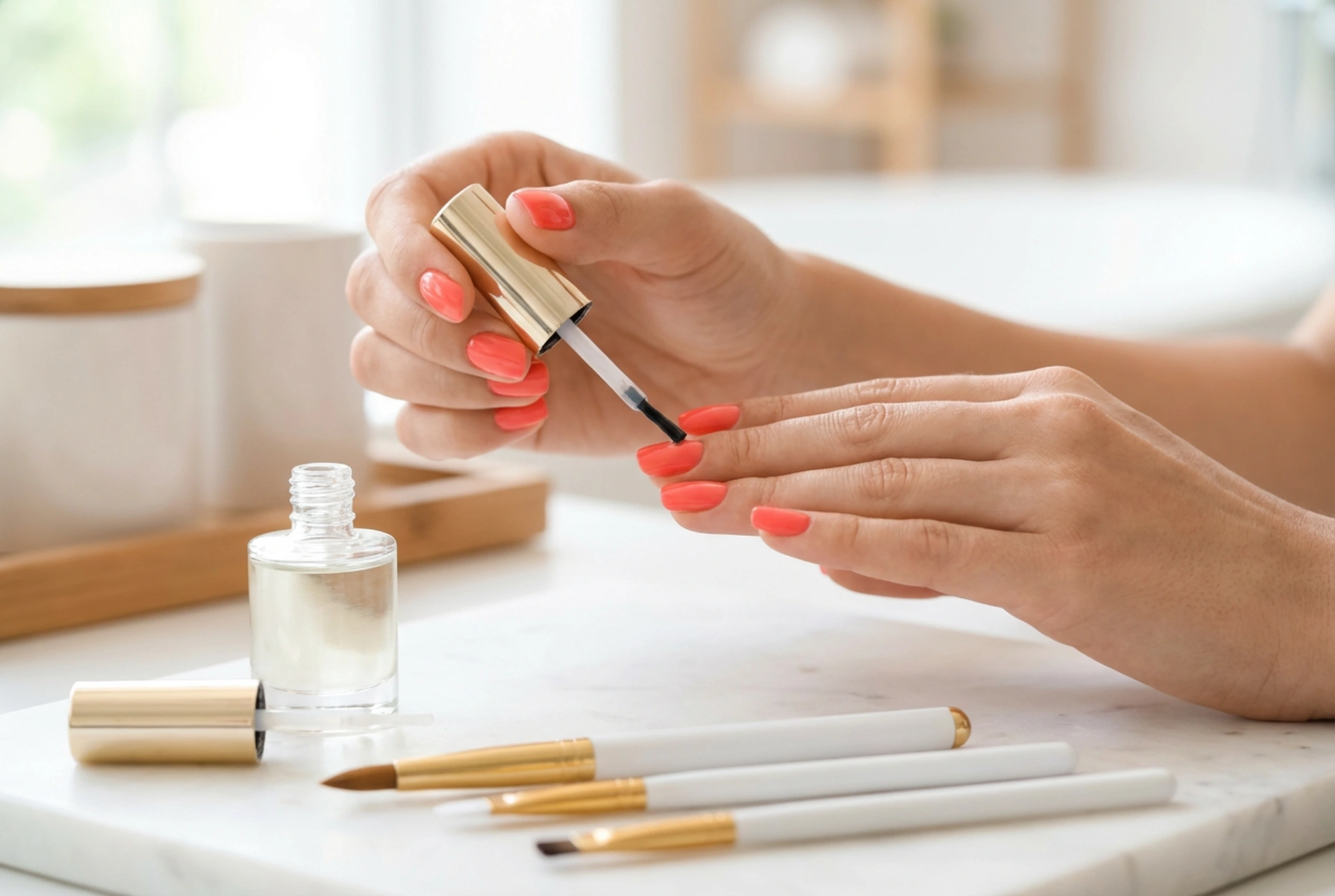 Helle UV-Maniküre ohne Streifen: Nagelvorbereitung und präziser Auftrag