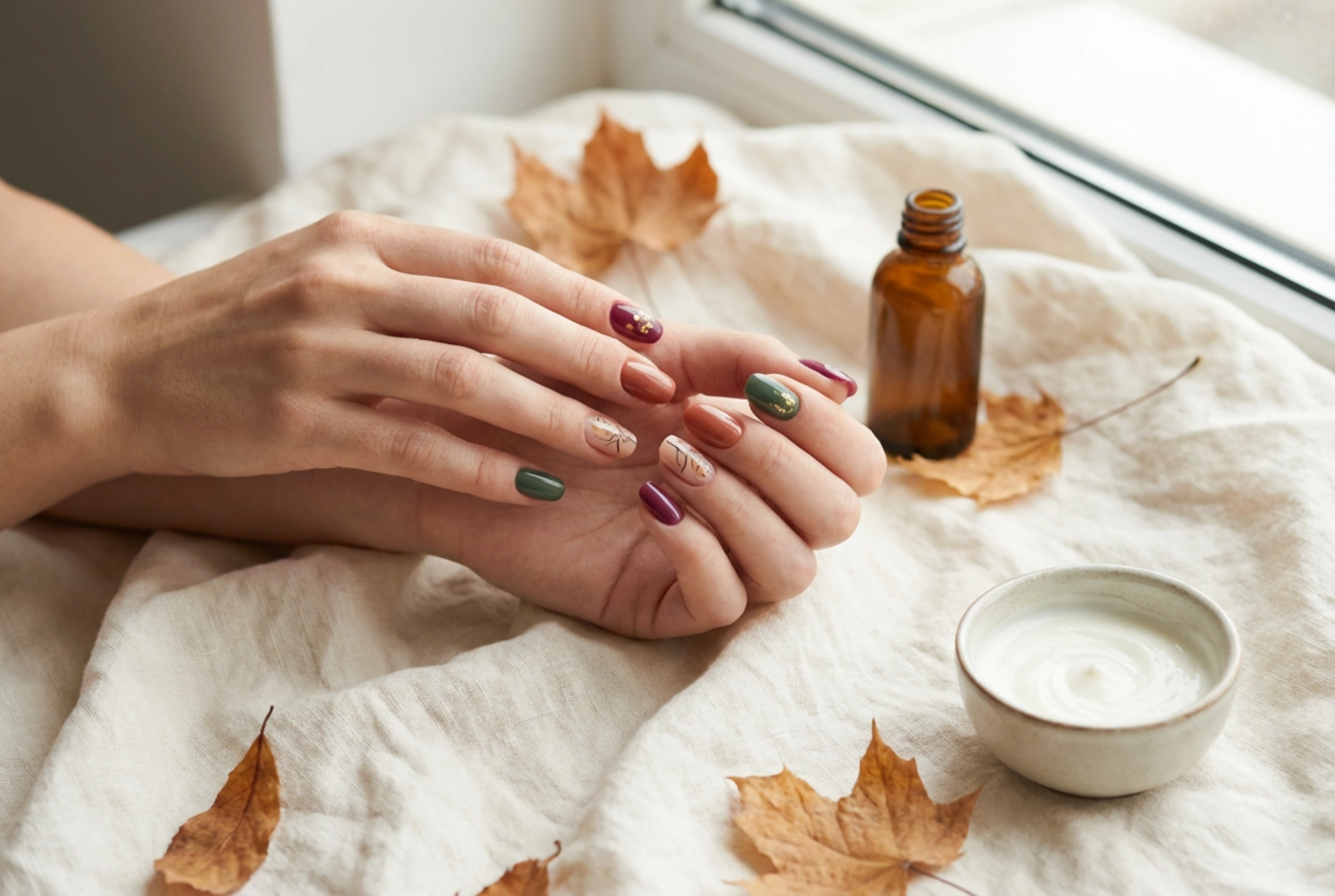 Herbstliche Hybridnägel: Bewährte Farben, Verzierungen und eine langlebige Anwendung