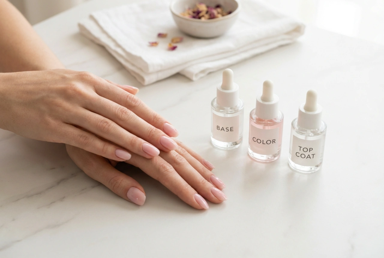 Klassische UV-Nagellack-Maniküre: Base, Farbe, Top und die häufigsten Fehler