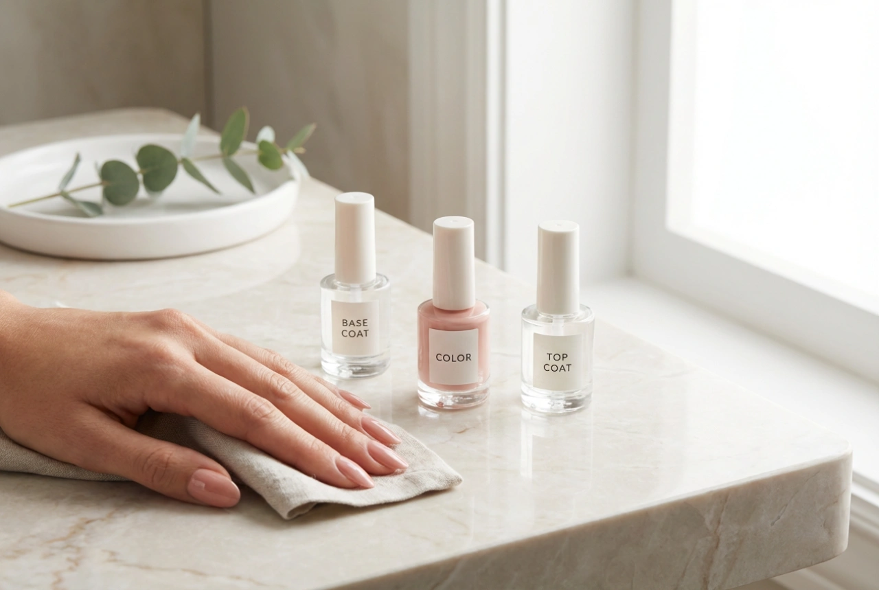 Hybrid-Maniküre Schritt für Schritt: Vorbereitung, Base, Farbe und Top Coat