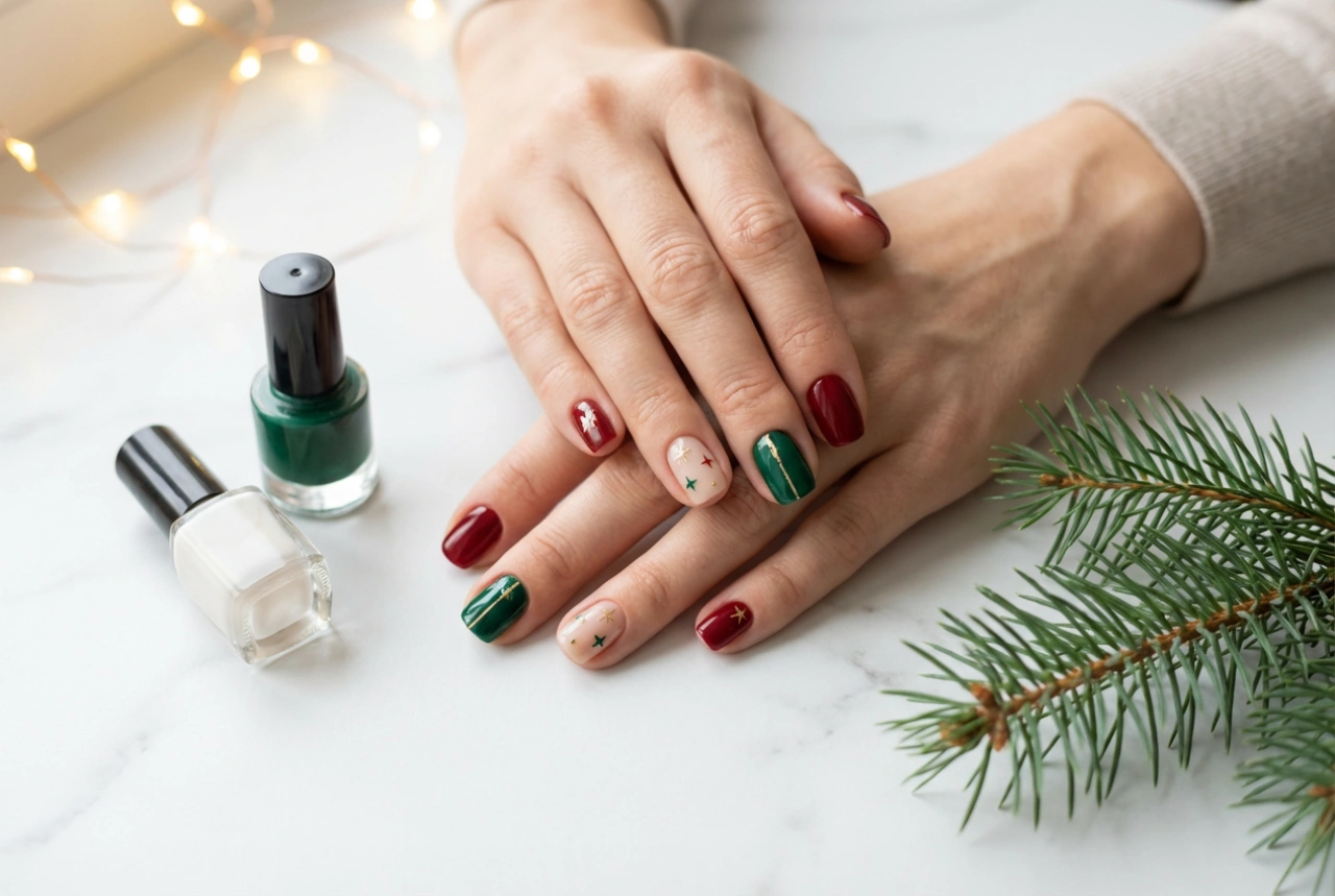 Festlicher Nagel-Guide: Hybrid-Maniküre für die Feiertage – Farben und einfache Designs