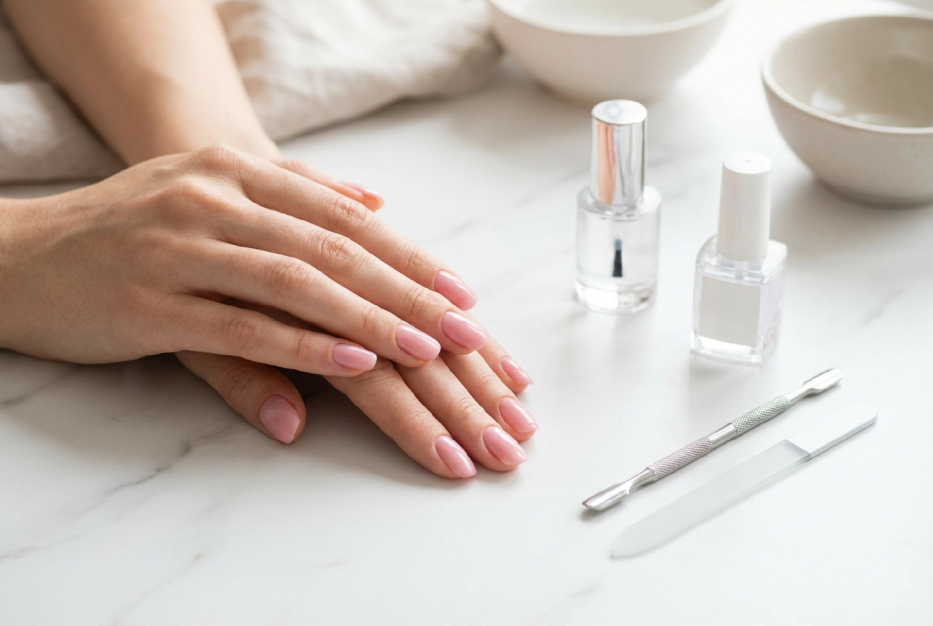 Hybrid-Maniküre Schritt für Schritt: Von der Nagelhaut bis zum Top Coat
