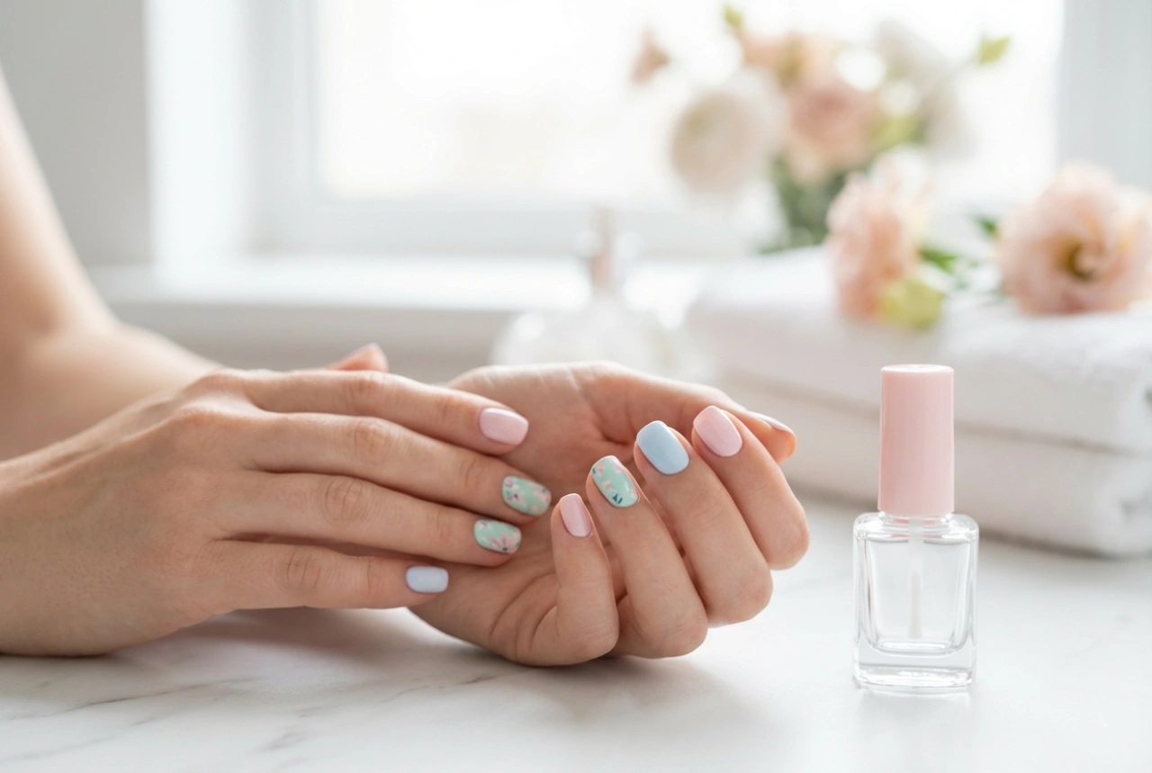 Frühlings-Designs für kurze Nägel: Einfache Motive und Schritt-für-Schritt-Anleitungen