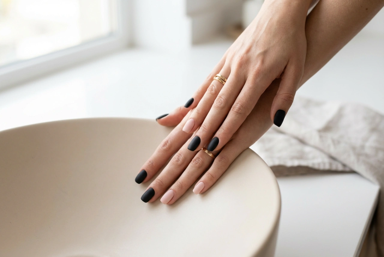 Kontrastreiche Nägel in Schwarz und Rosa: Ideen und Techniken
