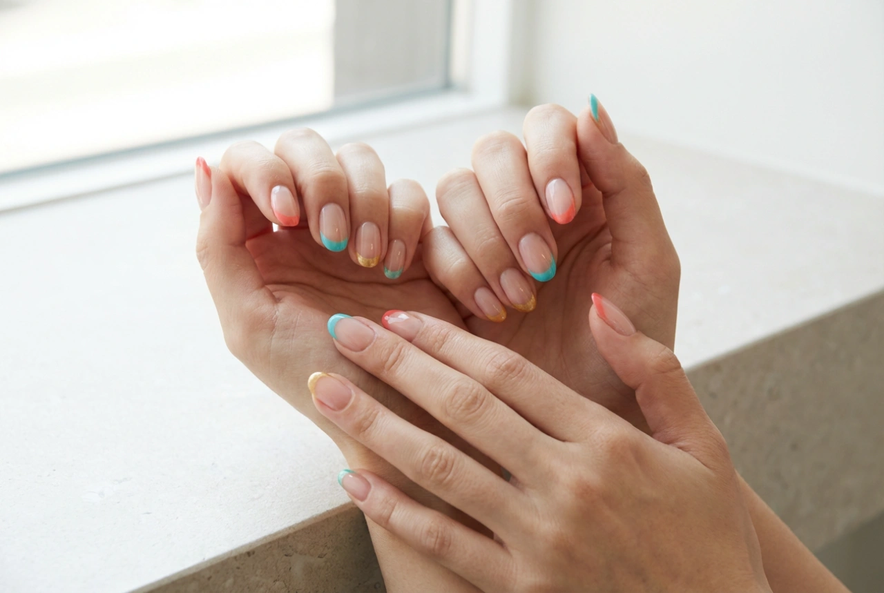 Farbige French Nails: Präzise Linien ohne Schablone und ein langanhaltendes Finish