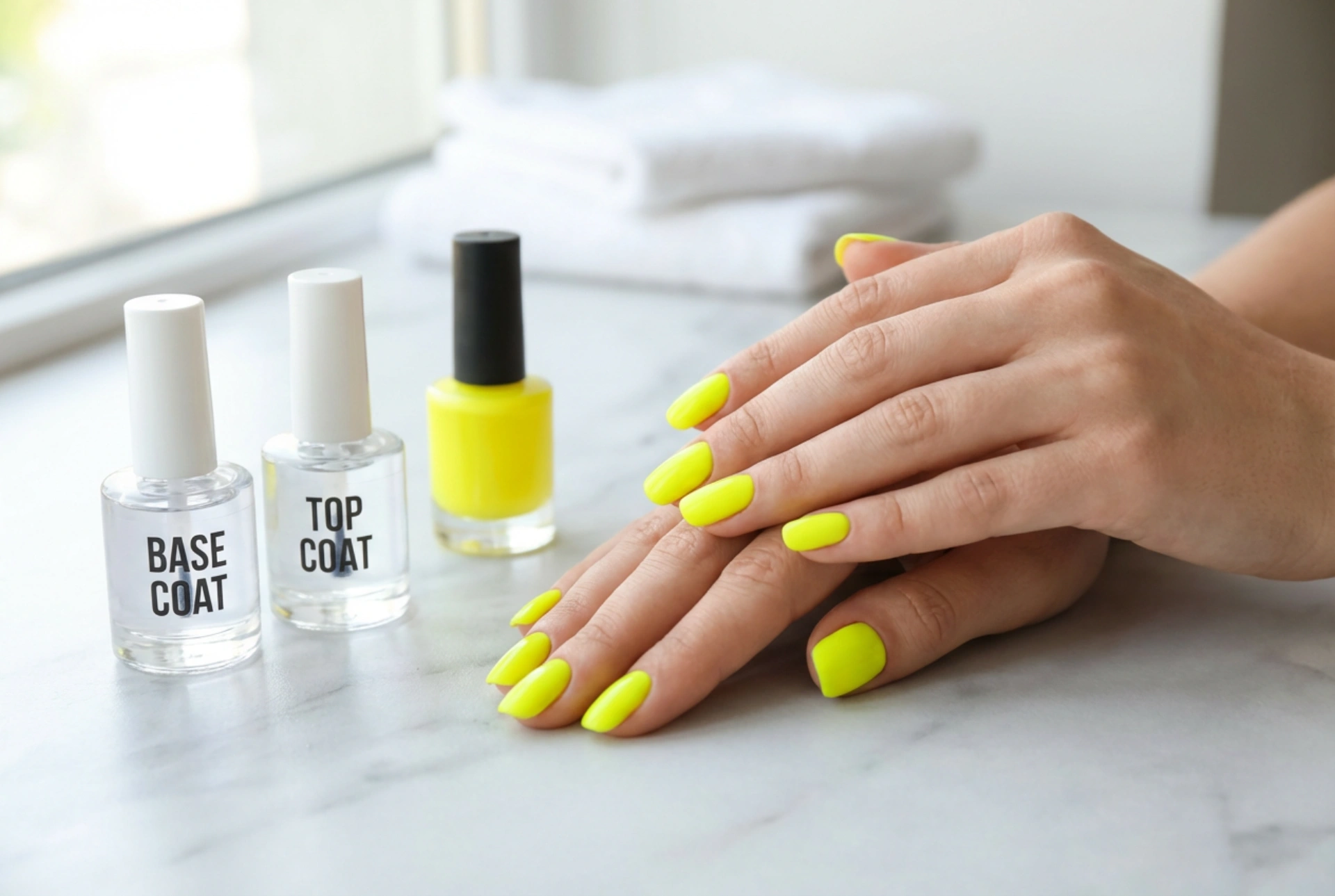 Neongelbe Nägel: Tipps für Deckkraft, die richtige Basis und den passenden Top Coat