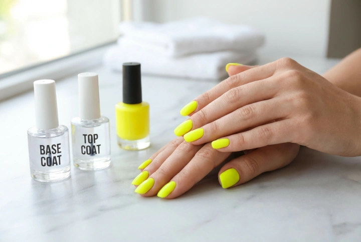 Neongelbe Nägel: Tipps für Deckkraft, die richtige Basis und den passenden Top Coat