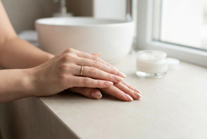 Rosa Nägel mit Gold: Elegante Akzente Schritt für Schritt