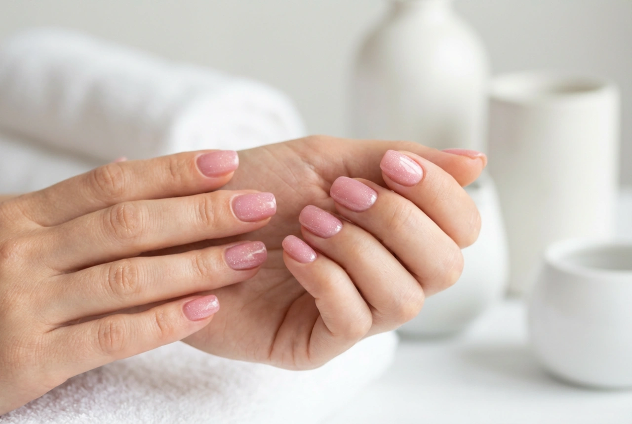Rosa Nägel mit Pigmentpuder: Wie man den Schimmereffekt einarbeitet und den Glanz perfekt versiegelt