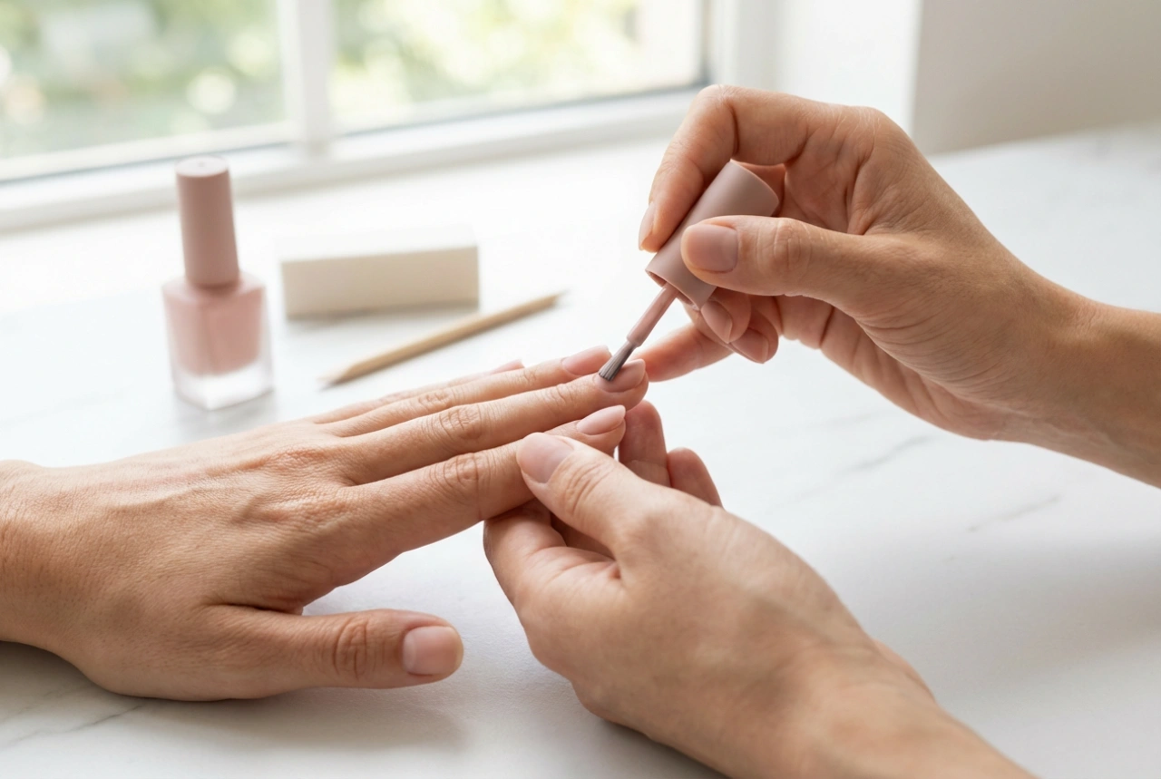 Matter Nagellack ohne Streifen: Vorbereitung und Auftragung
