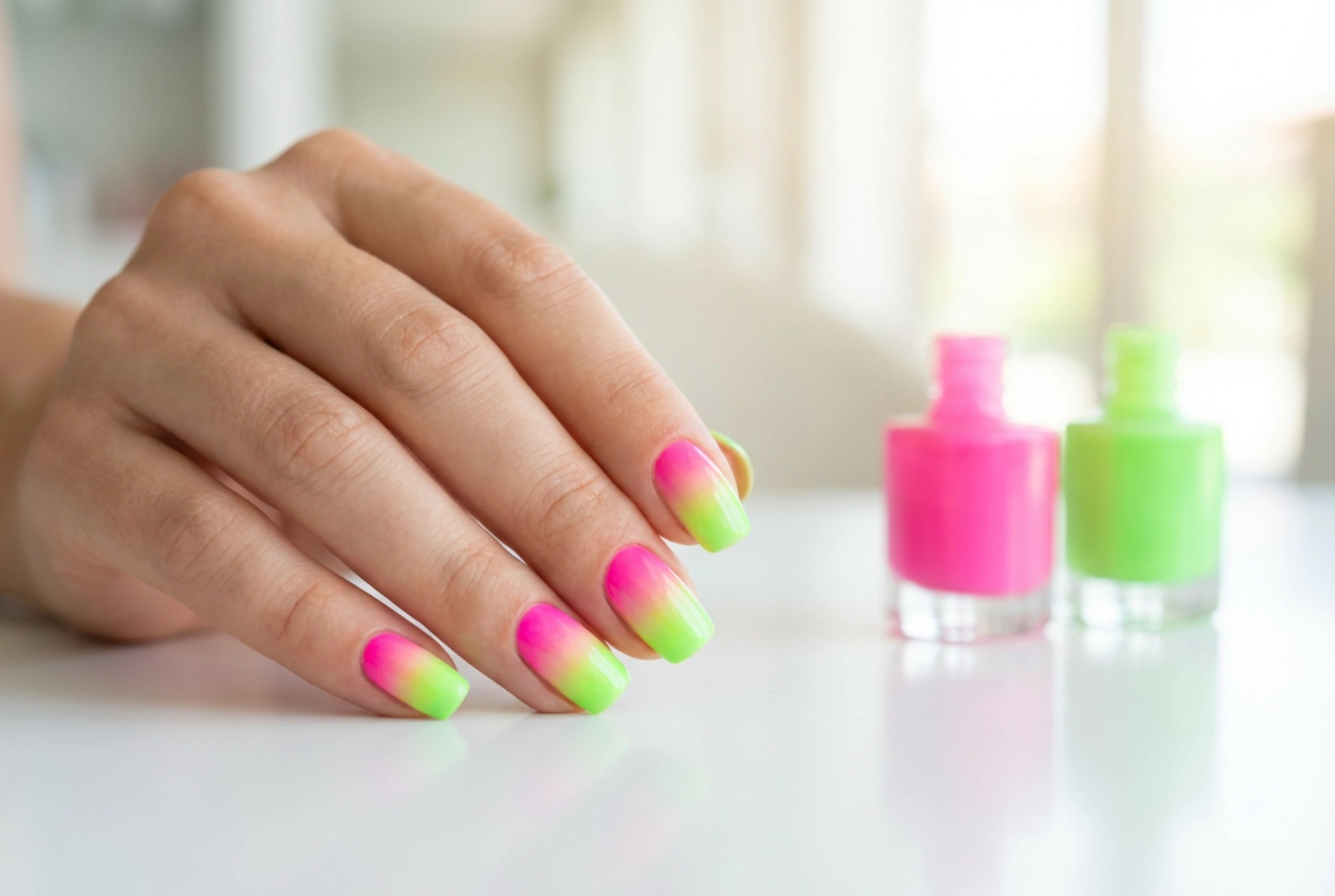 Neon-Ombre-Nägel selber machen: Farbwahl und Technik für den perfekten Verlauf