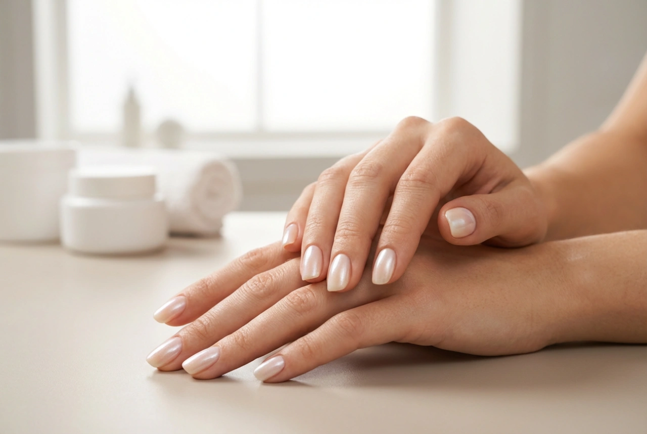 Perlen-Ombré-Nägel: Wie man einen weichen, leuchtenden Farbverlauf erzielt