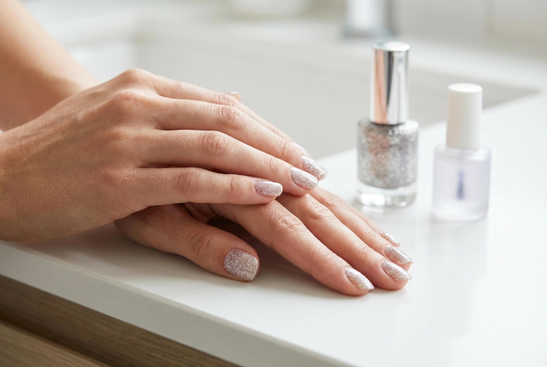 Glitzer-UV-Nagellack: Gleichmäßiger Auftrag und eine perfekt glatte Oberfläche