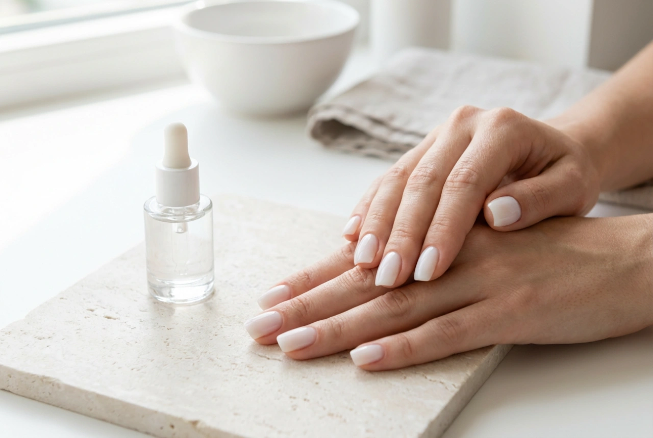 Milchige Hybrid-Maniküre: Natürlicher Milky-Nails-Effekt Schritt für Schritt