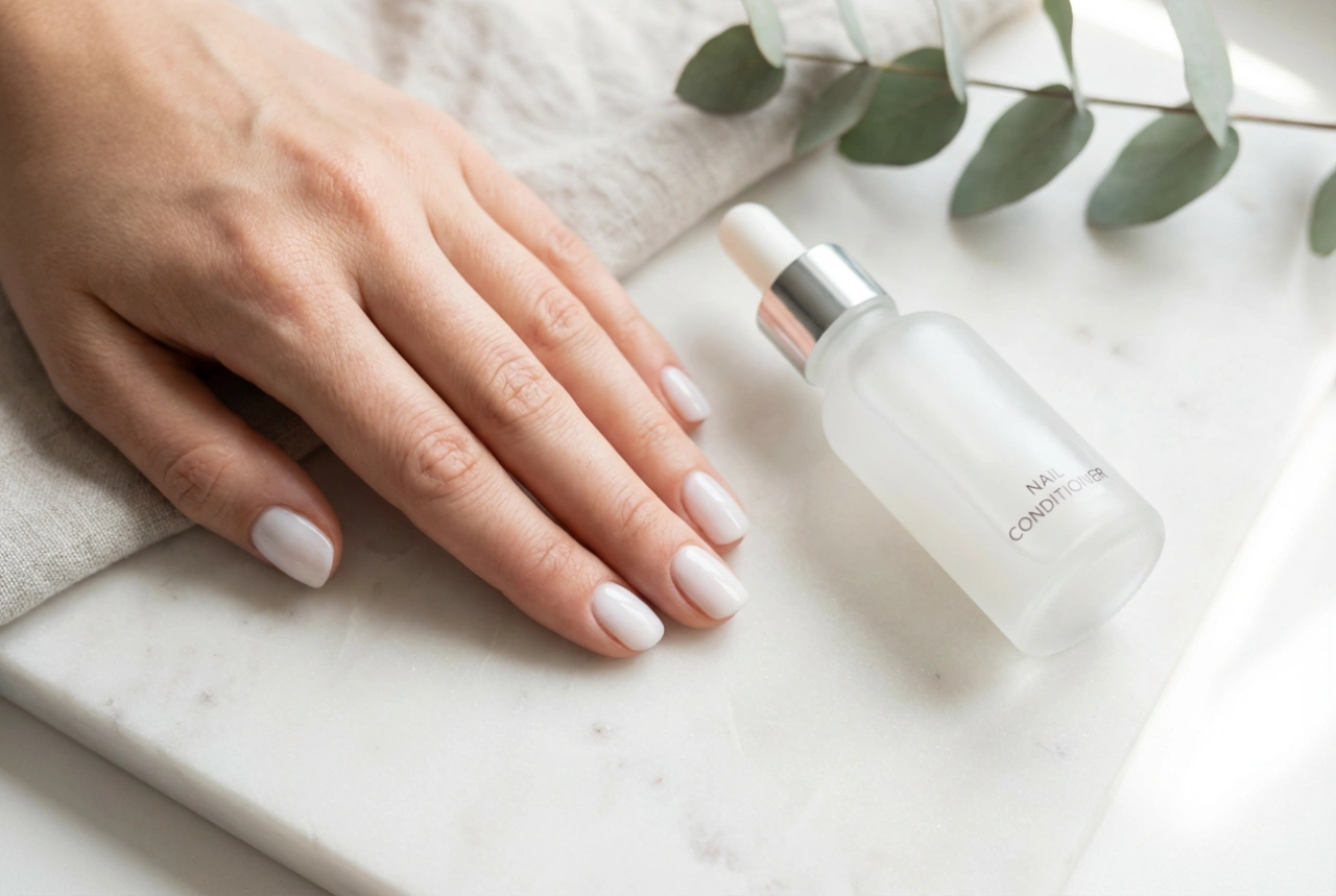Milchiger Nagel-Conditioner: Farbausgleich und ein schneller, gepflegter Look
