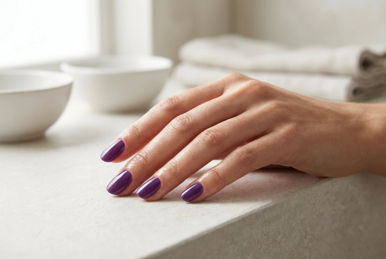 Violetter UV-Nagellack: So gelingen eine gleichmäßige Deckkraft und brillanter Glanz