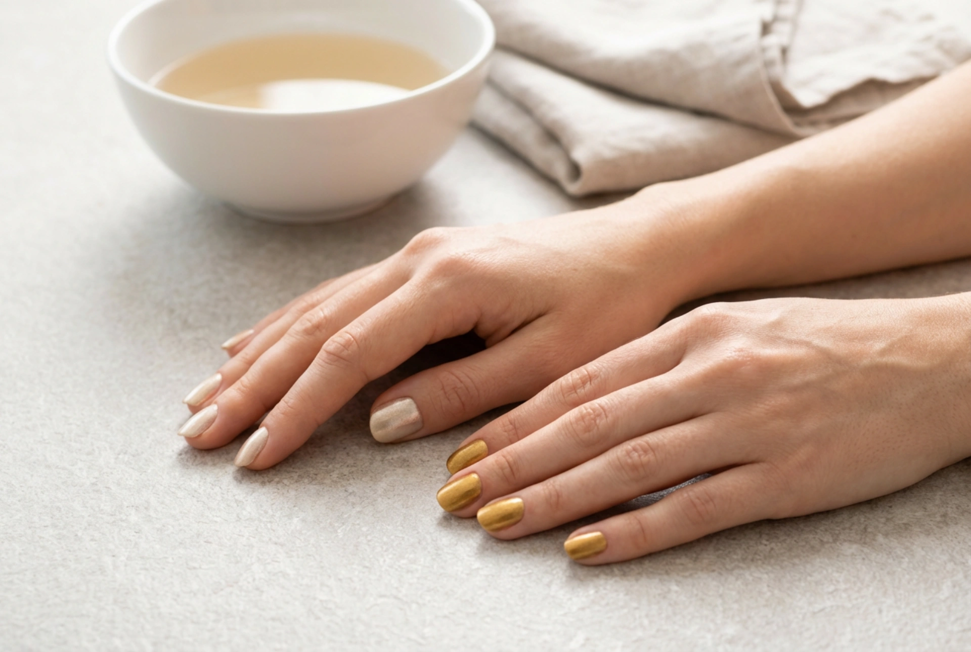 Goldener Nagellack für Alltag und Abend: Techniken und Effekte