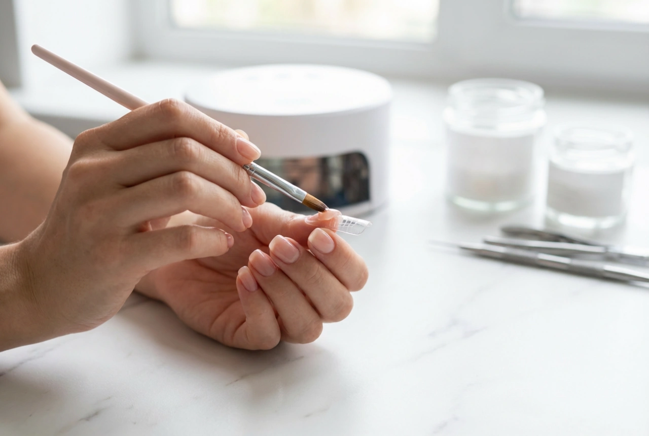 Nagelverlängerungsgel: Arten, Anwendung auf der Schablone und Aushärtung