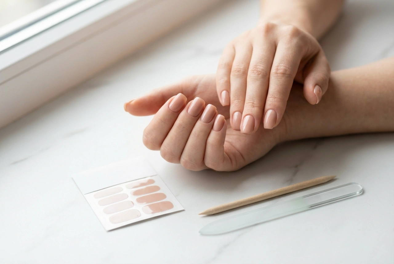 Hybrid-Nagelsticker: Vorbereitung der Nagelplatte und dauerhafte Anwendung